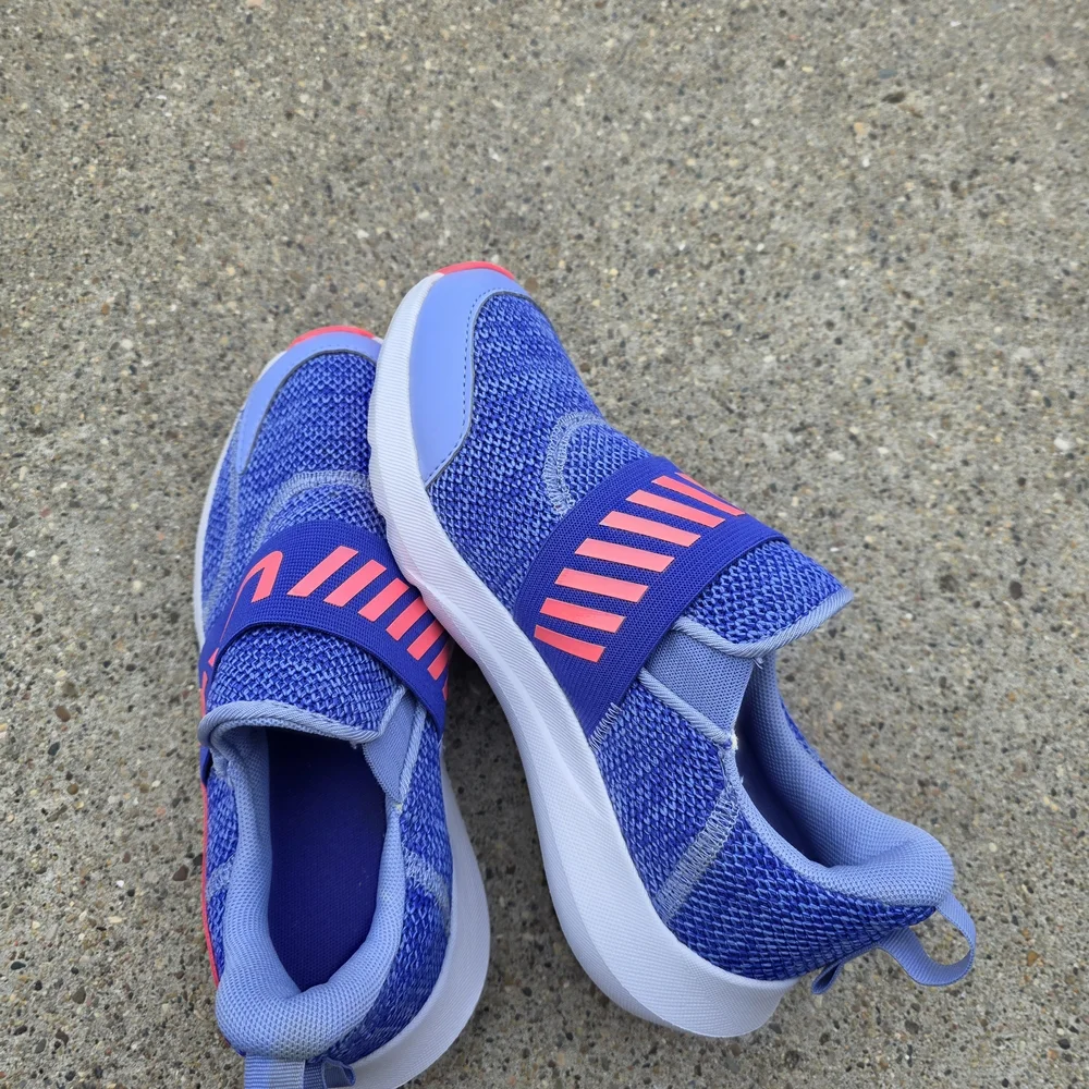 Under Armour Kids Blue and Pink Sneakers Youth Girls 4.5Y